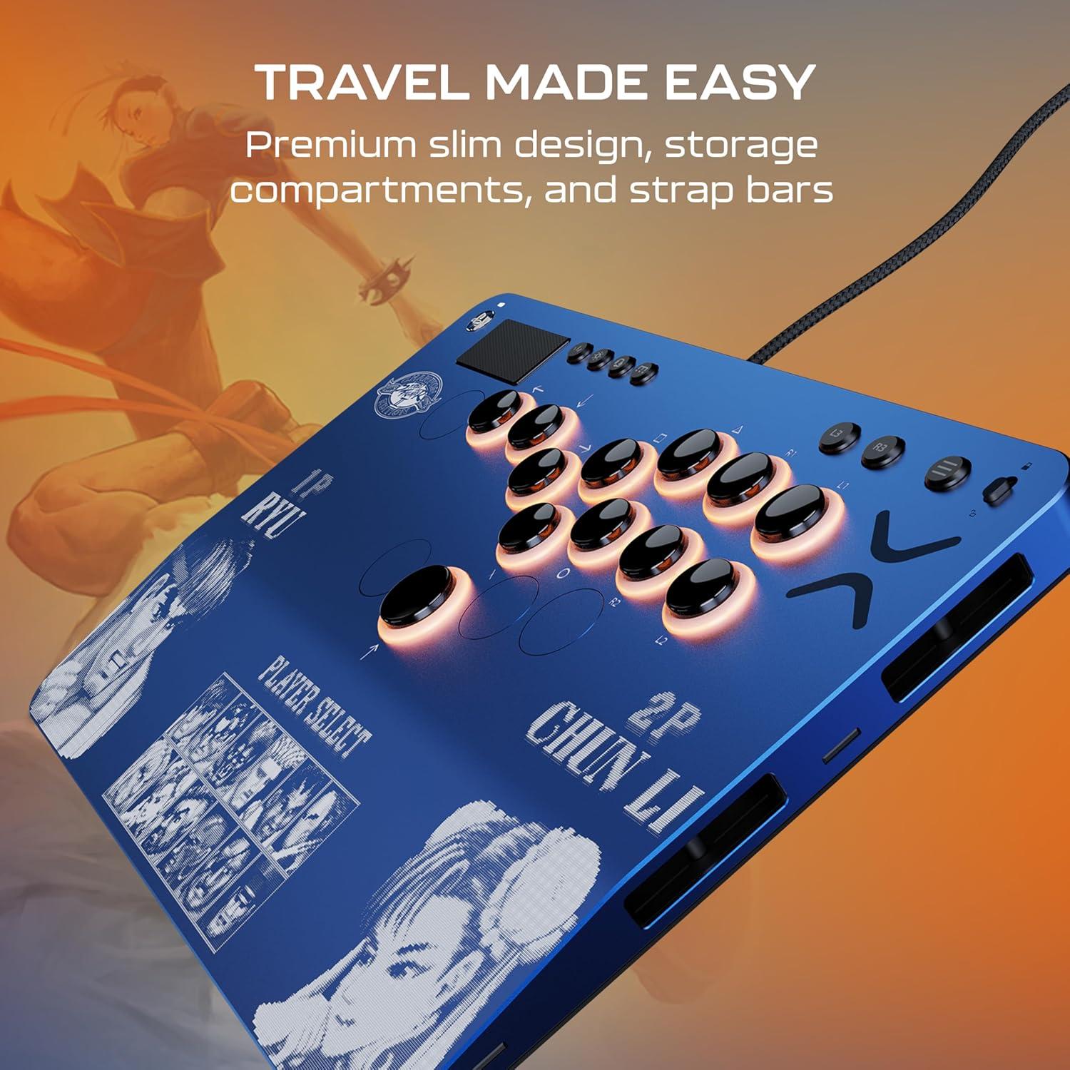image:imageTurtle Beach Victrix Pro KO Leverless Fight Stick Street Fighter II Champion Edition Capcom and PlayStation Officially Licensed for PS4 PS5 PC HotSwappable RGB Switches Ergonomic