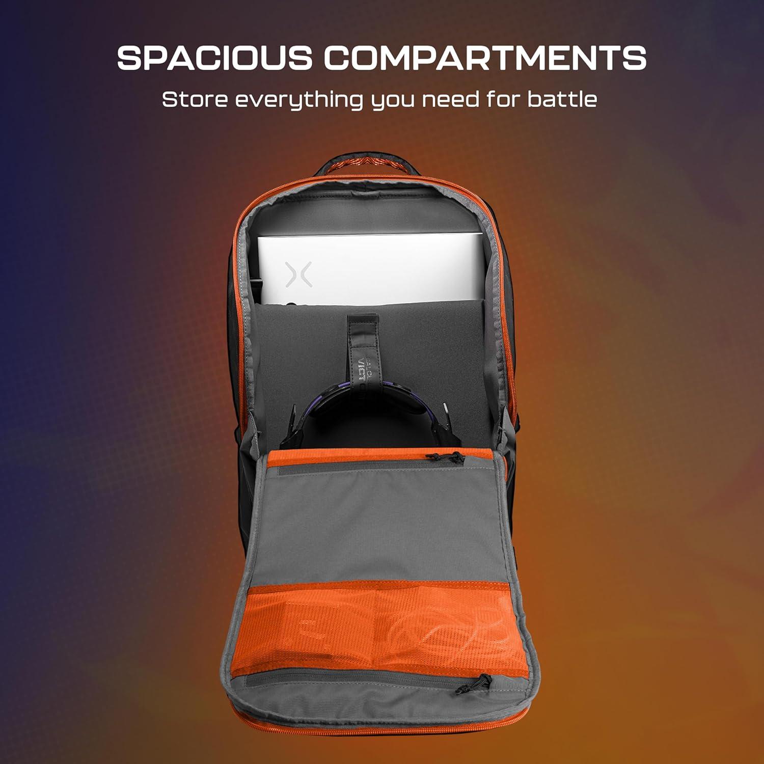 image:imageTurtle Beach Victrix Tournament Backpack Street Fighter Edition Officially Licensed by Capcom Gaming Backpack 15 Laptop Pocket Breathable Comfort 27L Storage Volume Travel Ready
