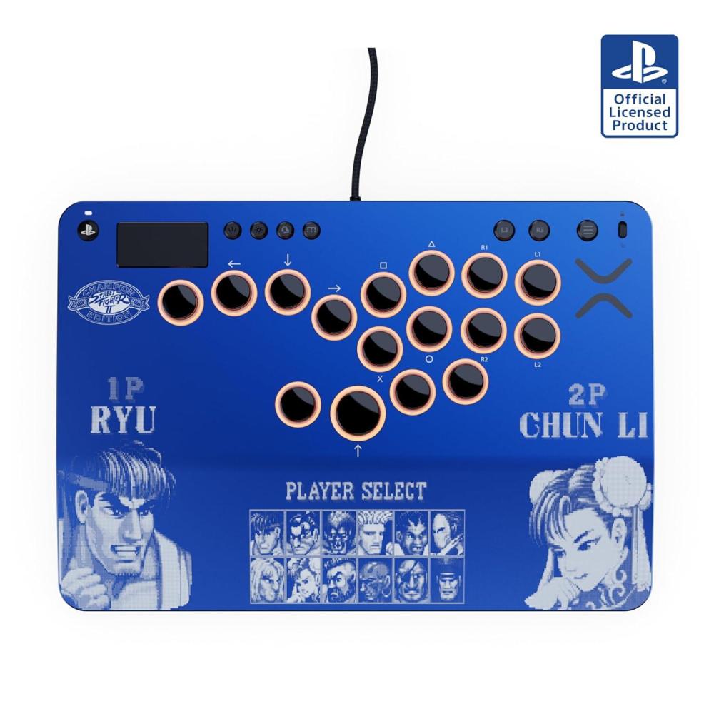 image:imageTurtle Beach Victrix Pro KO Leverless Fight Stick Street Fighter II Champion Edition Capcom and PlayStation Officially Licensed for PS4 PS5 PC HotSwappable RGB Switches Ergonomic