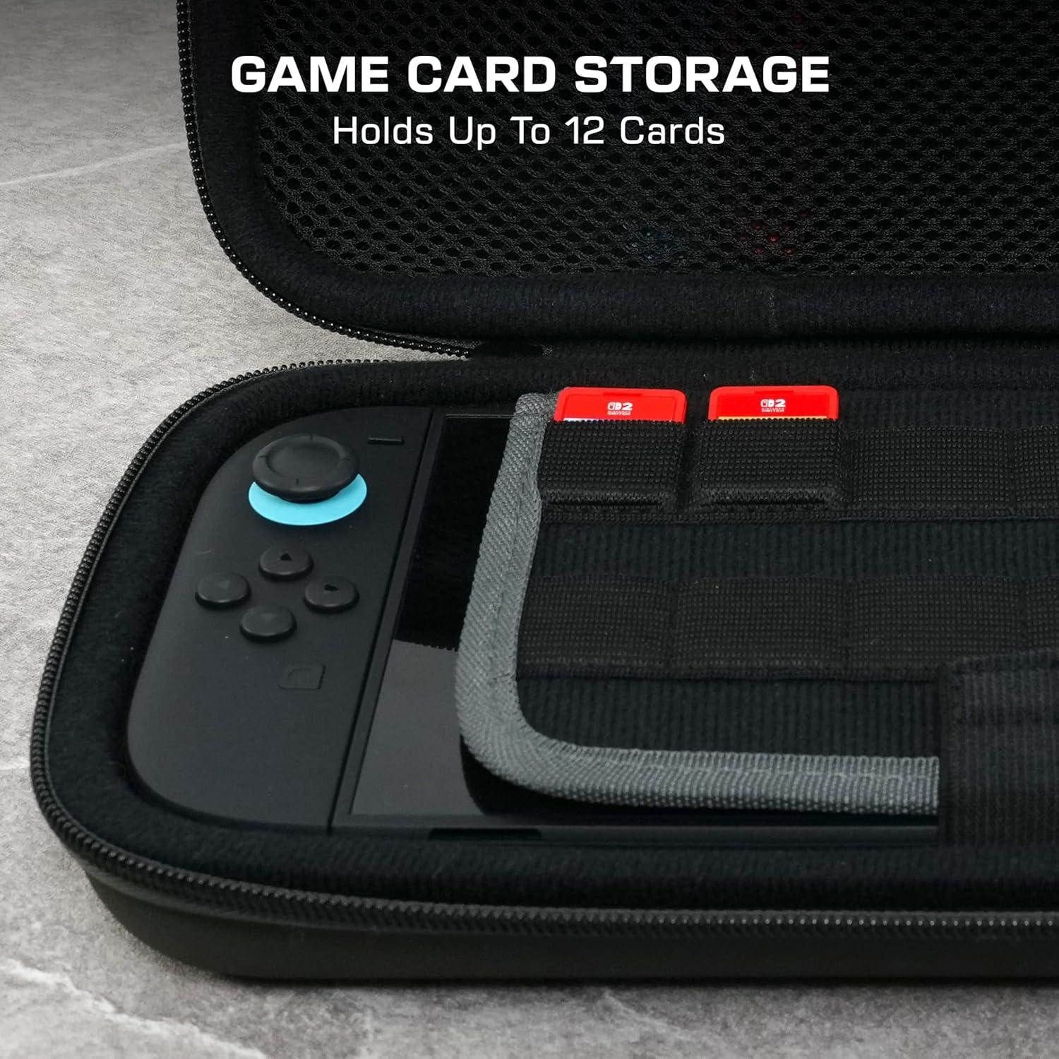 image:imageTurtle Beach PlayTrek Travel Case Koopa Troop Nintendo Switch 2 Nintendo Switch Nintendo Switch OLED Model Storage Protection Game Card Holder Hard Shell GlowintheDarkCharcoal Black