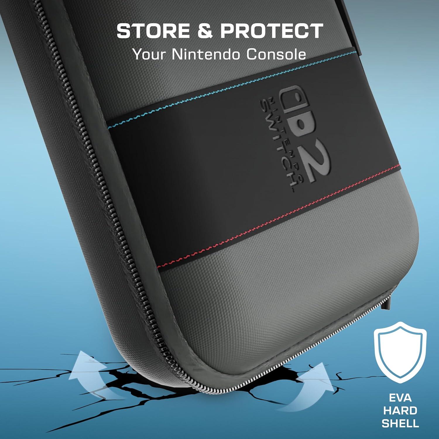 image:imageTurtle Beach PlayTrek Travel Case Koopa Troop Nintendo Switch 2 Nintendo Switch Nintendo Switch OLED Model Storage Protection Game Card Holder Hard Shell GlowintheDarkCharcoal Black