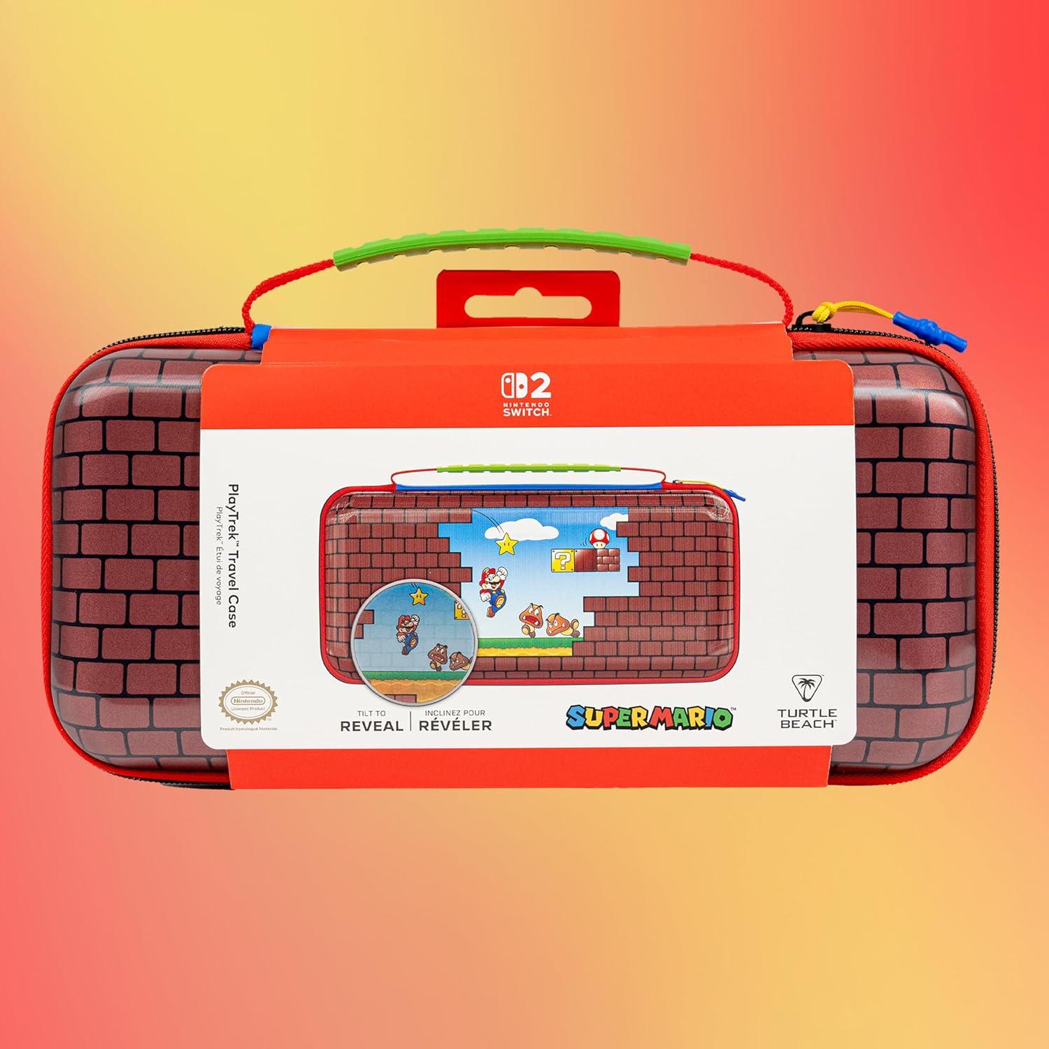 image:imageTurtle Beach PlayTrek Travel Case Koopa Troop Nintendo Switch 2 Nintendo Switch Nintendo Switch OLED Model Storage Protection Game Card Holder Hard Shell GlowintheDarkMario Bricks
