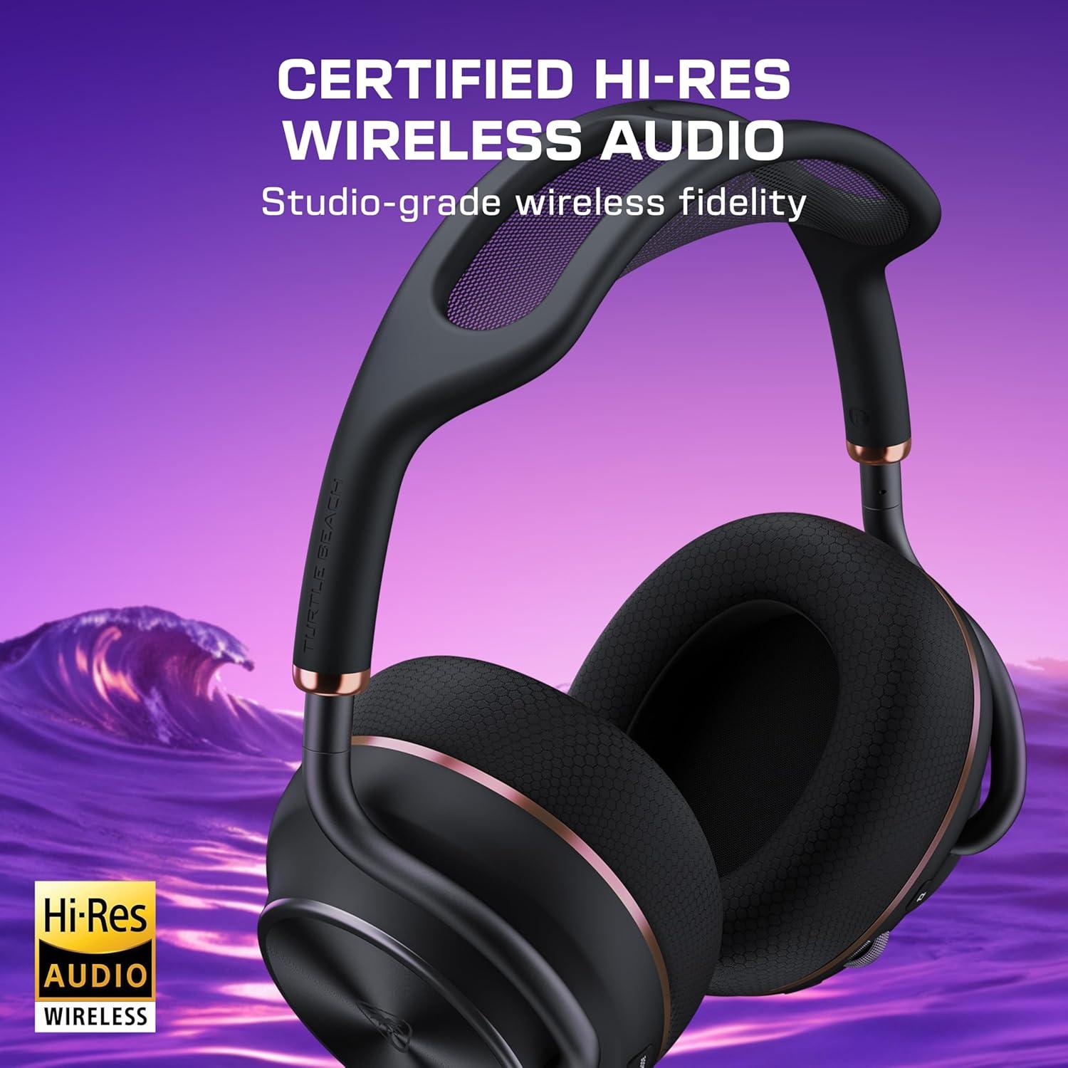 image:imageTurtle Beach Stealth Pro II Premium Multiplatform Wireless Gaming Headset for PC PlayStation 5 PS4 HiRes 24bit Audio Noise Cancellation Rechargeable Battery Bluetooth Boom Mic Black