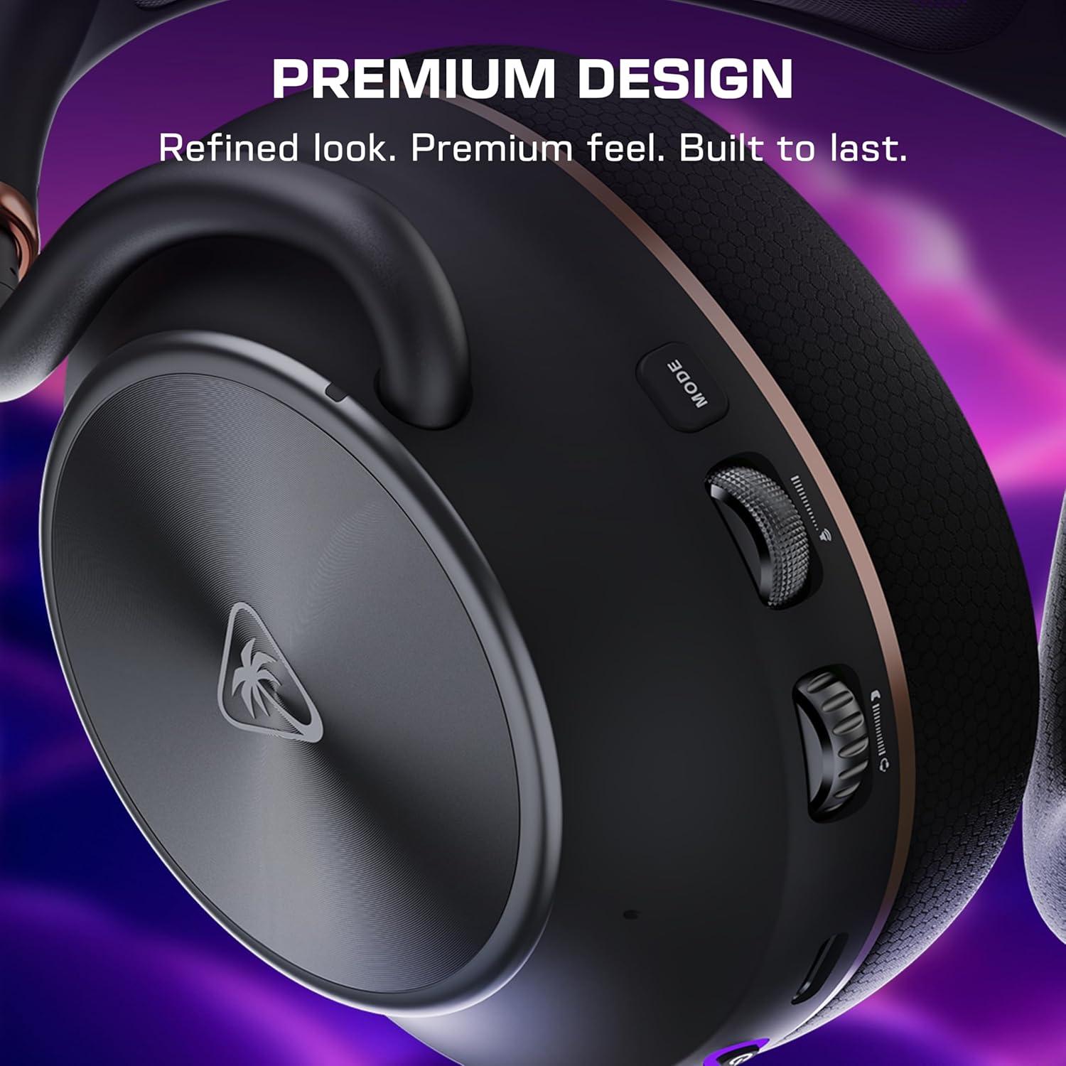 image:imageTurtle Beach Stealth Pro II Premium Multiplatform Wireless Gaming Headset for PC PlayStation 5 PS4 HiRes 24bit Audio Noise Cancellation Rechargeable Battery Bluetooth Boom Mic Black